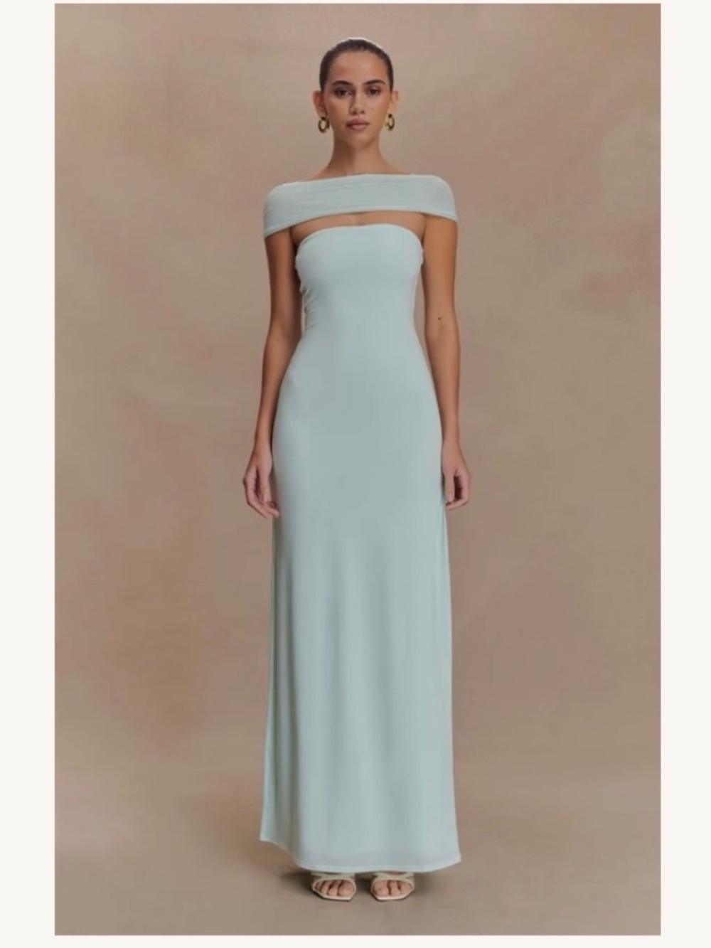 Meshki Aurora Slinky Dress in Lagoon